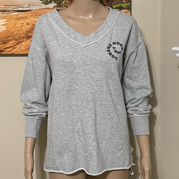 Aerie Wonder V-Neck Sweatshirt XSMALL - Picture 2 of 6